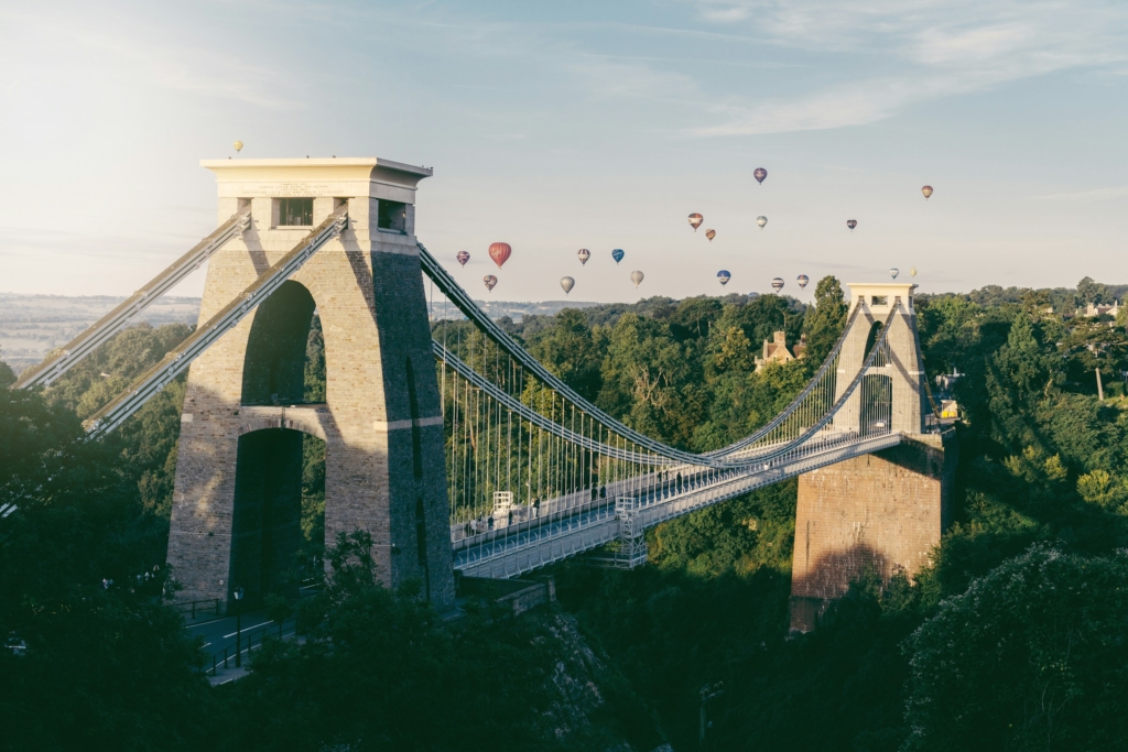 Hot Air Balloons over Clifton Suspension Bridge
